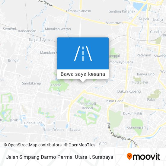 Peta Jalan Simpang Darmo Permai Utara I