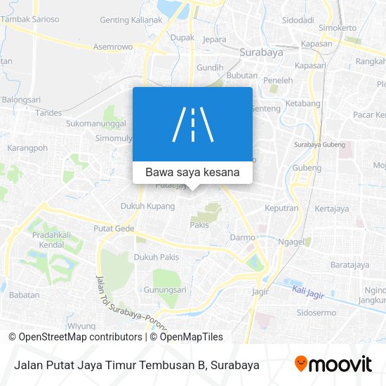 Peta Jalan Putat Jaya Timur Tembusan B