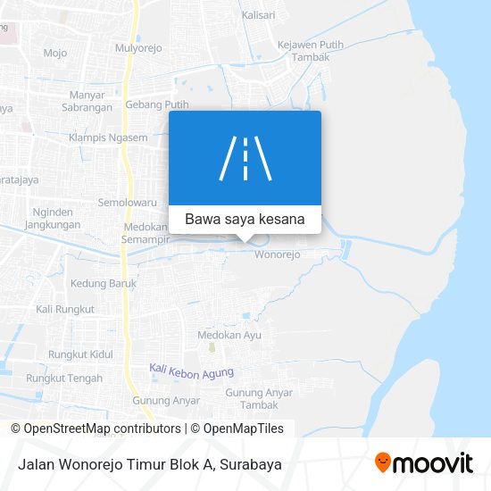 Peta Jalan Wonorejo Timur Blok A