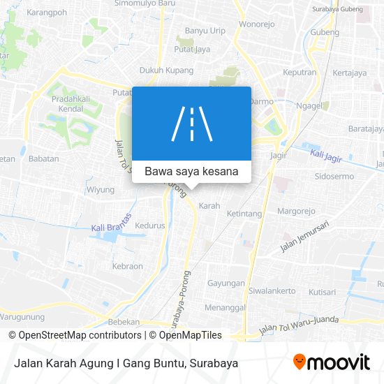 Peta Jalan Karah Agung I Gang Buntu