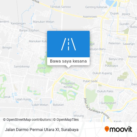 Peta Jalan Darmo Permai Utara XI