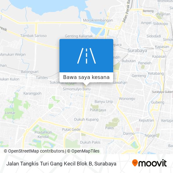 Peta Jalan Tangkis Turi Gang Kecil Blok B