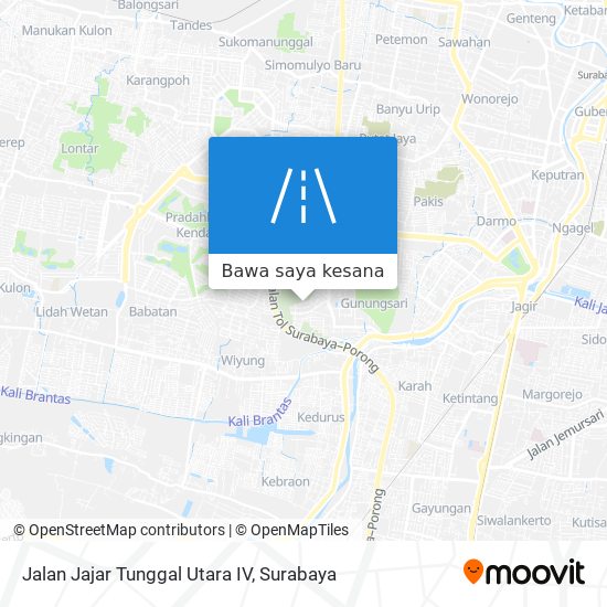 Peta Jalan Jajar Tunggal Utara IV