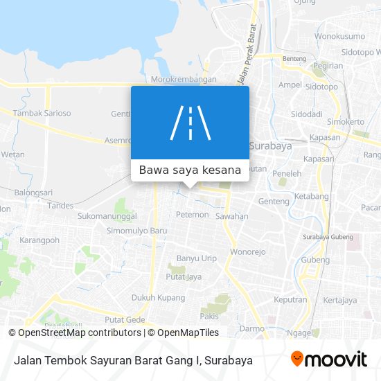 Peta Jalan Tembok Sayuran Barat Gang I