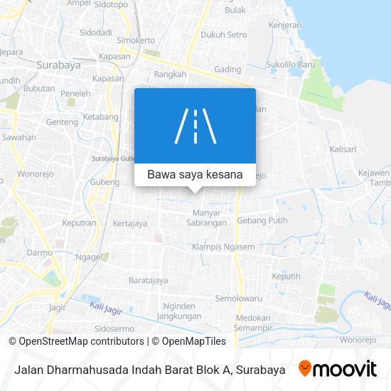 Peta Jalan Dharmahusada Indah Barat Blok A