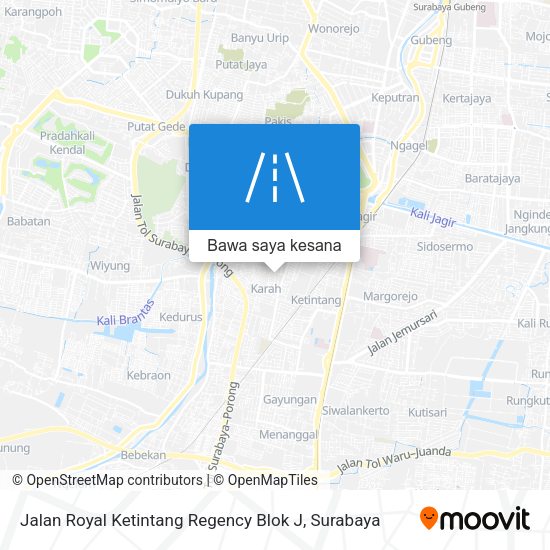 Peta Jalan Royal Ketintang Regency Blok J