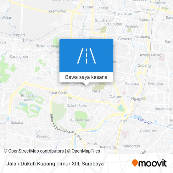 Peta Jalan Dukuh Kupang Timur XIII
