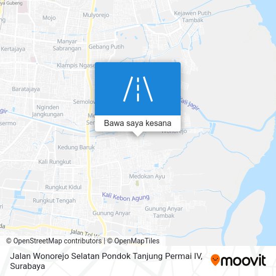 Peta Jalan Wonorejo Selatan Pondok Tanjung Permai IV