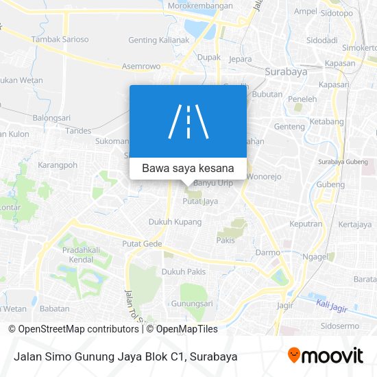 Peta Jalan Simo Gunung Jaya Blok C1
