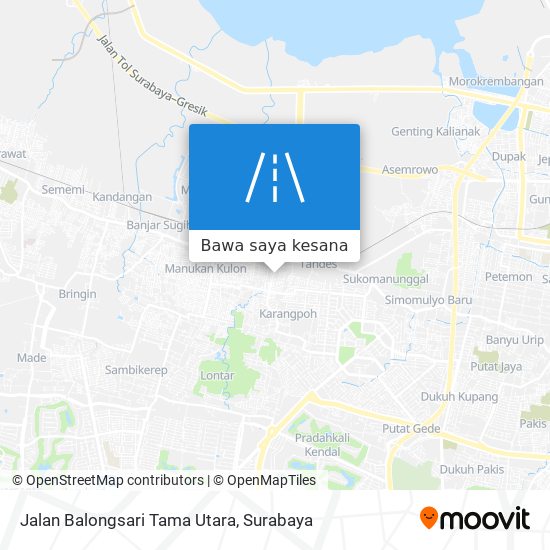 Peta Jalan Balongsari Tama Utara