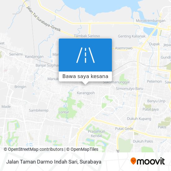 Peta Jalan Taman Darmo Indah Sari