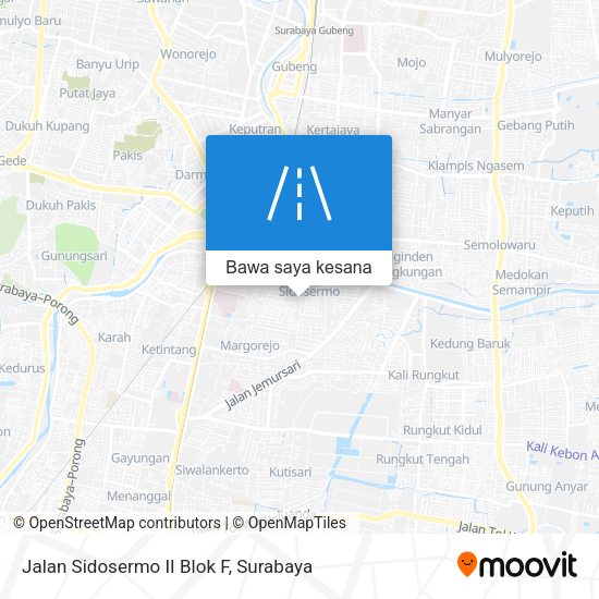 Peta Jalan Sidosermo II Blok F