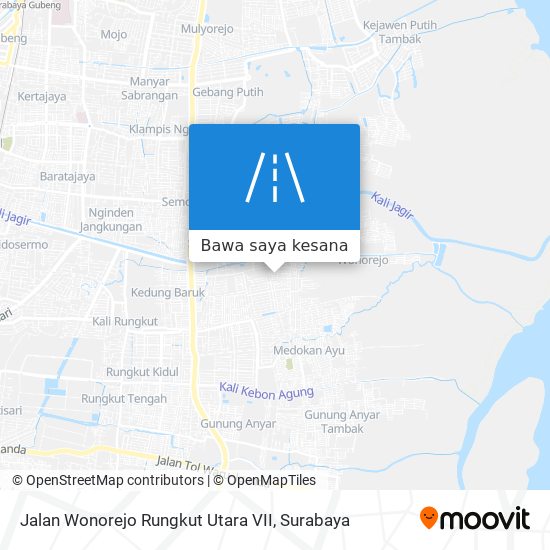 Peta Jalan Wonorejo Rungkut Utara VII