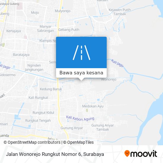 Peta Jalan Wonorejo Rungkut Nomor 6