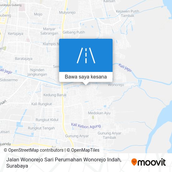 Peta Jalan Wonorejo Sari Perumahan Wonorejo Indah