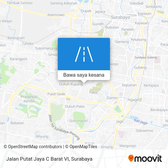 Peta Jalan Putat Jaya C Barat VI