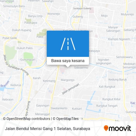 Peta Jalan Bendul Merisi Gang 1 Selatan