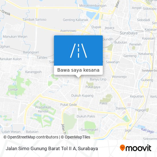 Peta Jalan Simo Gunung Barat Tol II A