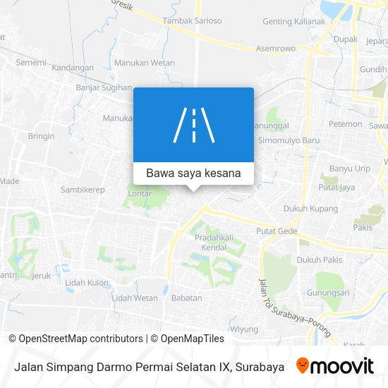 Peta Jalan Simpang Darmo Permai Selatan IX