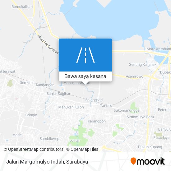 Peta Jalan Margomulyo Indah