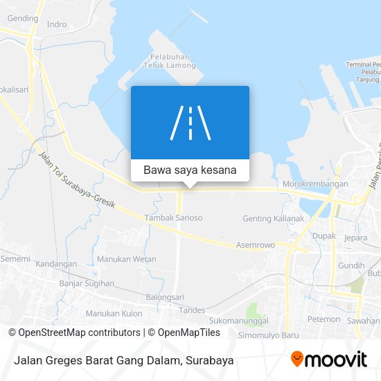 Peta Jalan Greges Barat Gang Dalam