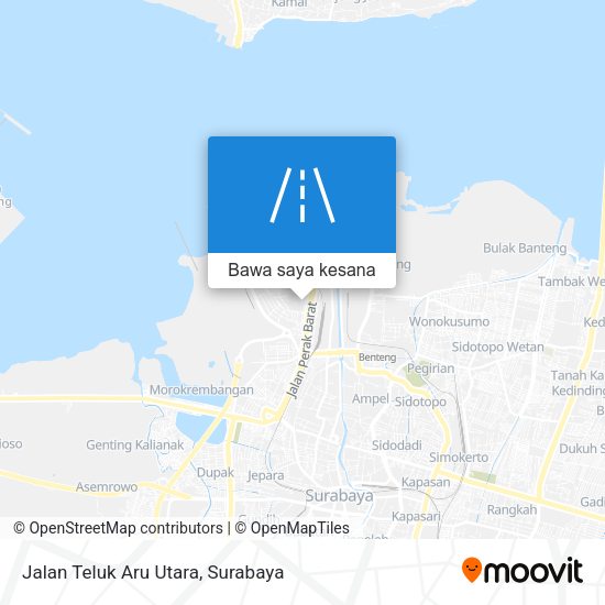 Peta Jalan Teluk Aru Utara