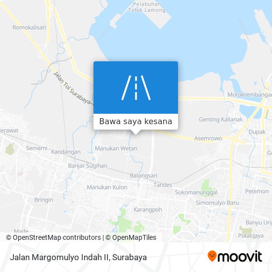 Peta Jalan Margomulyo Indah II