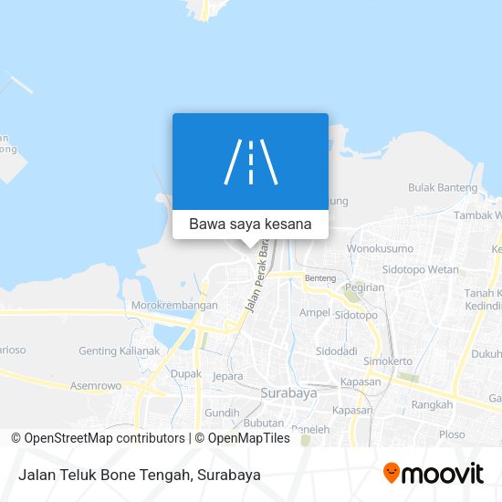 Peta Jalan Teluk Bone Tengah