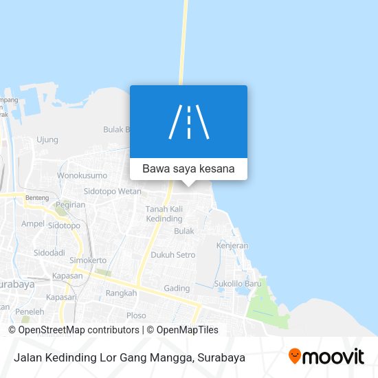 Peta Jalan Kedinding Lor Gang Mangga