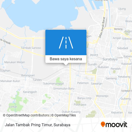 Peta Jalan Tambak Pring Timur