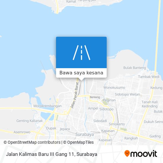 Peta Jalan Kalimas Baru III Gang 11