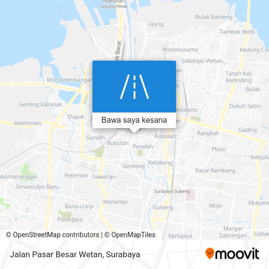 Peta Jalan Pasar Besar Wetan