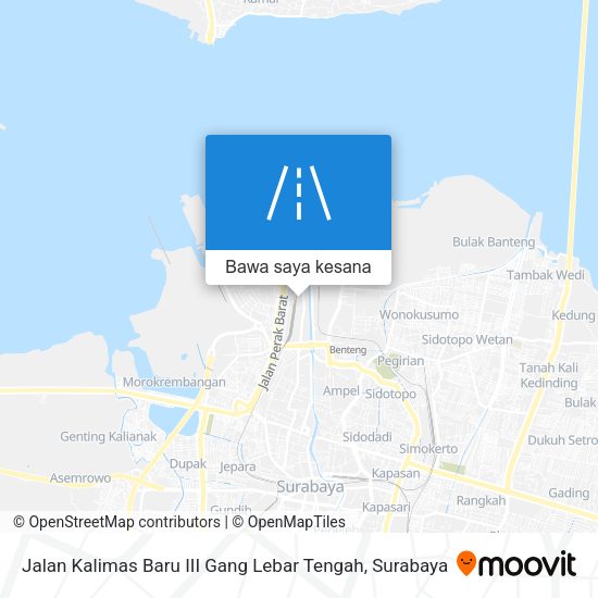 Peta Jalan Kalimas Baru III Gang Lebar Tengah