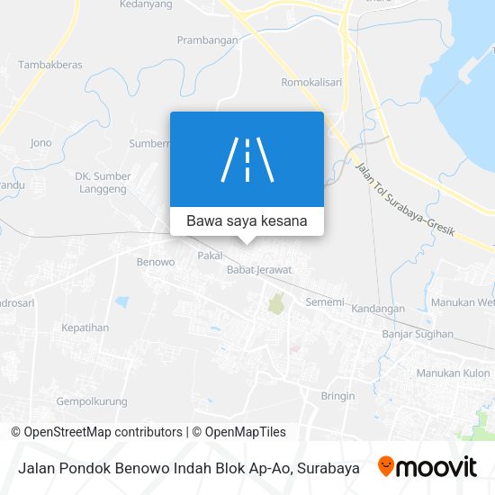Peta Jalan Pondok Benowo Indah Blok Ap-Ao