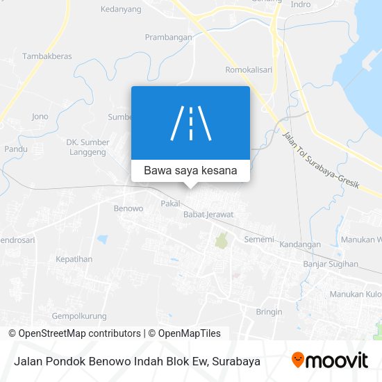 Peta Jalan Pondok Benowo Indah Blok Ew