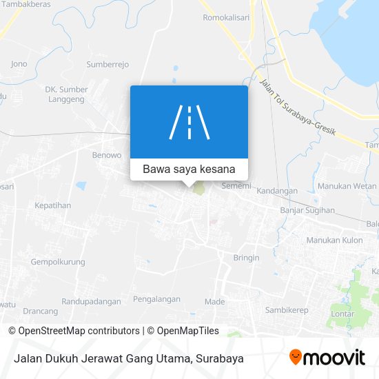 Peta Jalan Dukuh Jerawat Gang Utama