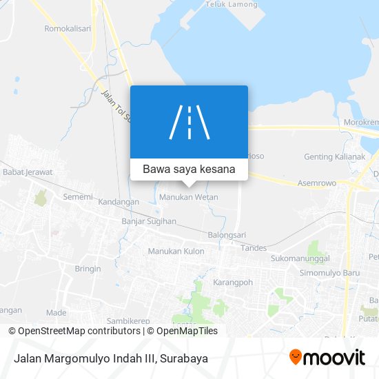 Peta Jalan Margomulyo Indah III