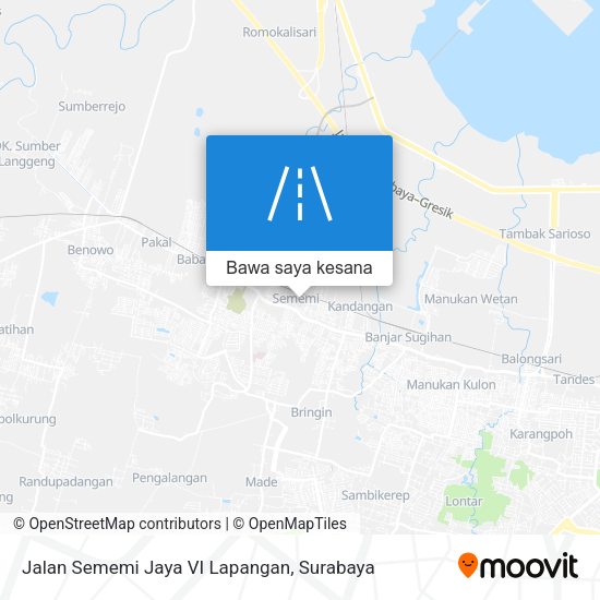 Peta Jalan Sememi Jaya VI Lapangan