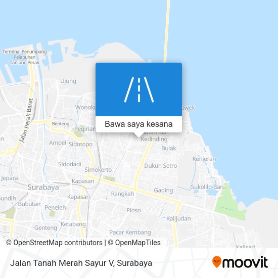Peta Jalan Tanah Merah Sayur V
