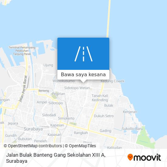 Peta Jalan Bulak Banteng Gang Sekolahan XIII A