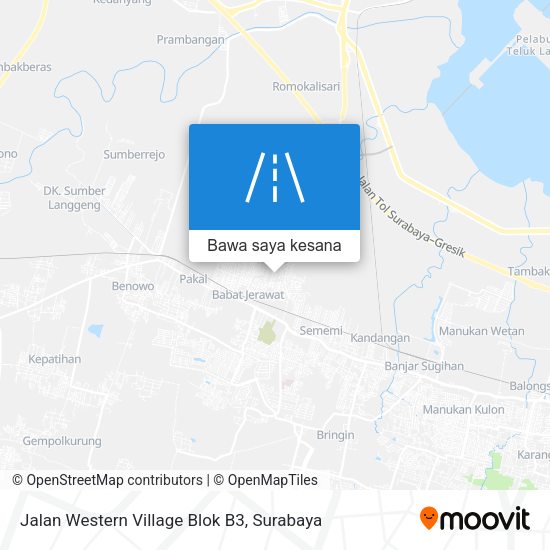 Peta Jalan Western Village Blok B3