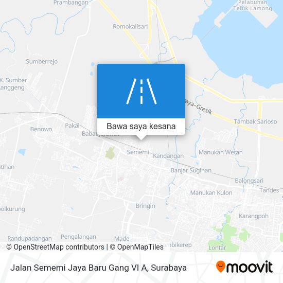 Peta Jalan Sememi Jaya Baru Gang VI A