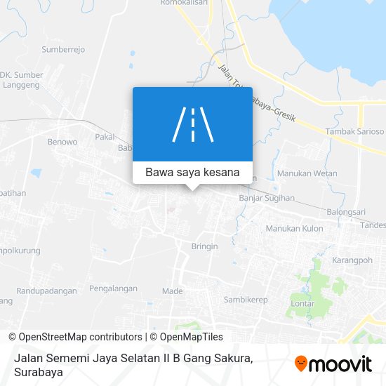 Peta Jalan Sememi Jaya Selatan II B Gang Sakura