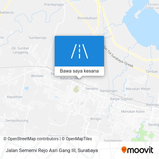 Peta Jalan Sememi Rejo Asri Gang III