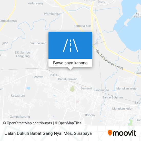 Peta Jalan Dukuh Babat Gang Nyai Mes