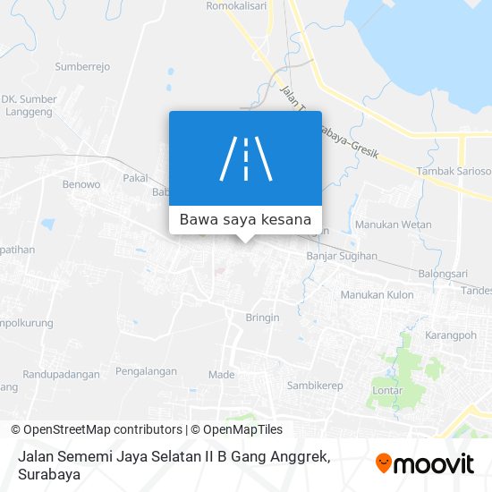 Peta Jalan Sememi Jaya Selatan II B Gang Anggrek