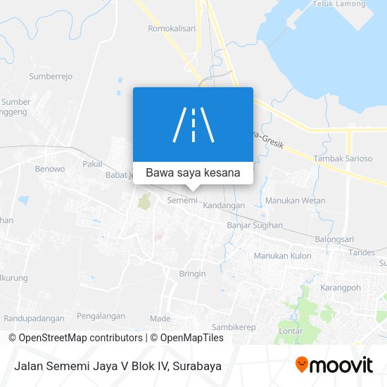 Peta Jalan Sememi Jaya V Blok IV