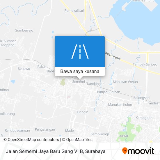 Peta Jalan Sememi Jaya Baru Gang VI B