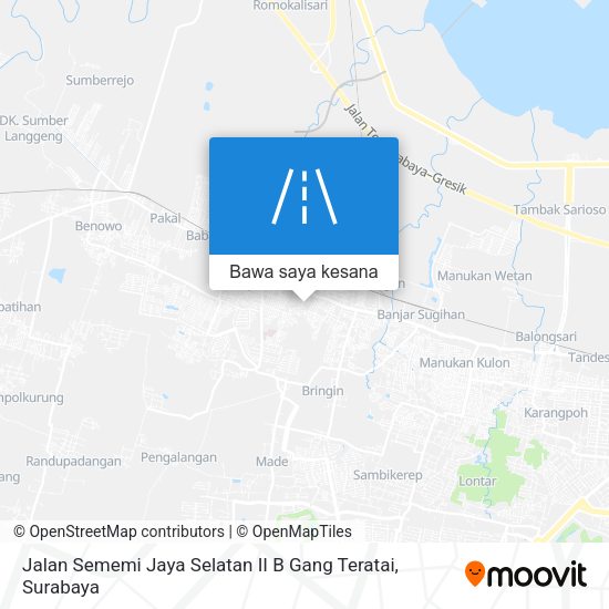 Peta Jalan Sememi Jaya Selatan II B Gang Teratai