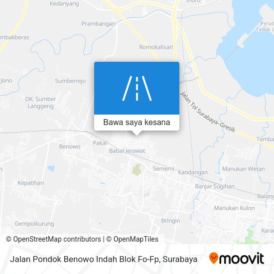 Peta Jalan Pondok Benowo Indah Blok Fo-Fp